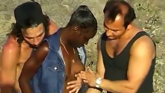Black Woman Experiences A Threesome With Two White Men At The Beach
