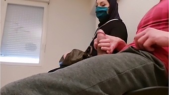 A Perversion Doctor Installs A Secret Camera In His Reception Area, Waiting To Catch This Muslim Woman In Flagrante Delicto With An Empty French Condom