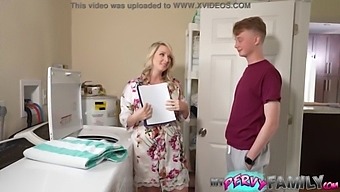 Stepmom Seduces Stepson With Her Big Natural Breasts