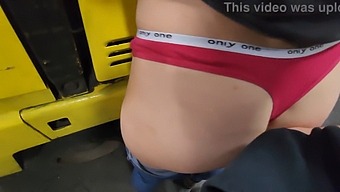 Young College Student Gets Spanked And Filled With Cum On A Forklift By Her Attractive Coworker