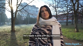 Brunette College Student Gets A Rough And Amazing Public Blowjob