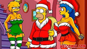 A Christmas Surprise: Giving His Spouse To Beggars As A Present In A Simpsons-Inspired Hentai