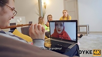 Grandson'S World-Class Performance In Lesbian Porn
