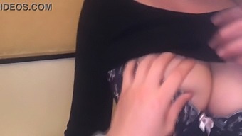 Curvy Japanese Teen'S Breasts Playfully Touched