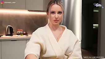 Russian Blonde Gets Her Pussy Pounded After Losing At Cards