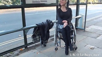 Disabled Adult Film Star'S Daring Exhibitionism In Public